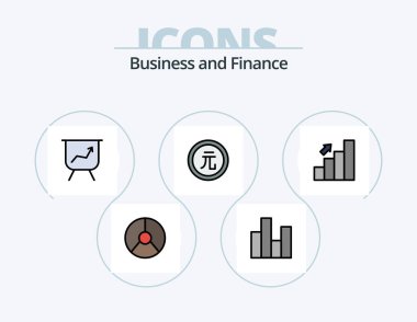 Finans Hattı Simge Paketi 5 Simge Tasarımı. Değer. Para birimi. Finans. Bozuk para. sunum