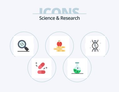 Science Flat Icon Pack 5 Icon Design. . science. germs. research. education