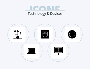 Devices Glyph Icon Pack 5 Icon Design. power. electronics. gadget. devices. port