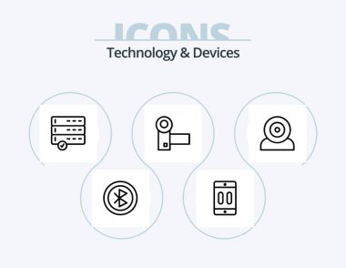 Devices Line Icon Pack 5 Icon Design. play. mobile. safe. smartphone. mobile