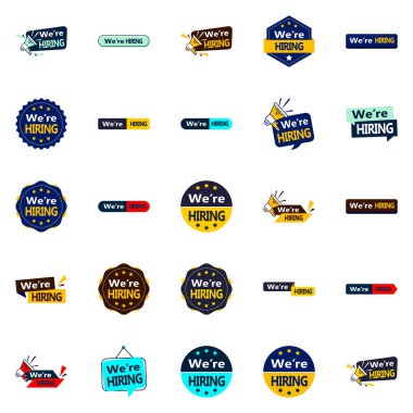 Attract top talent with 25 We're Hiring Vector Elements