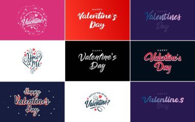 Love word art design with a heart-shaped gradient background