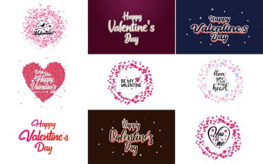 Love word art design with a heart-shaped background and a bokeh effect
