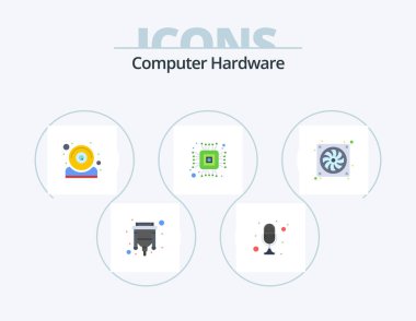 Computer Hardware Flat Icon Pack 5 Icon Design. computer. micro. talk. computer. webcam