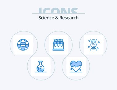 Science Blue Icon Pack 5 Icon Design. . . science. science. dna