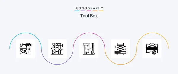 Tools Line Icon Pack Including Toolbox Construction Tools Construction — стоковый вектор