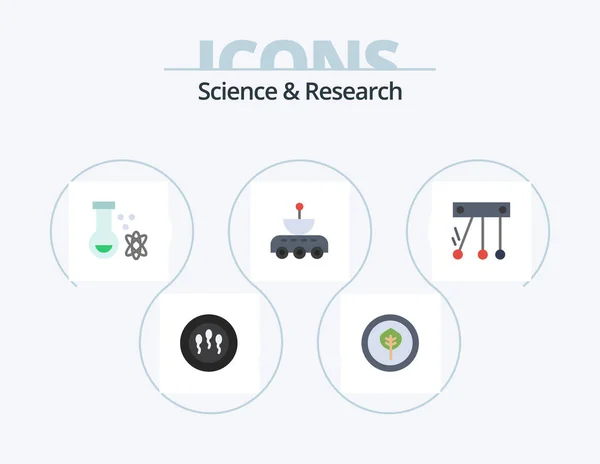 Science Flat Icon Pack Icon Design Space Movement Science Space — 图库矢量图片