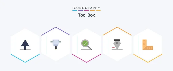 Tools Flat Icon Pack Including Geometry — стоковый вектор
