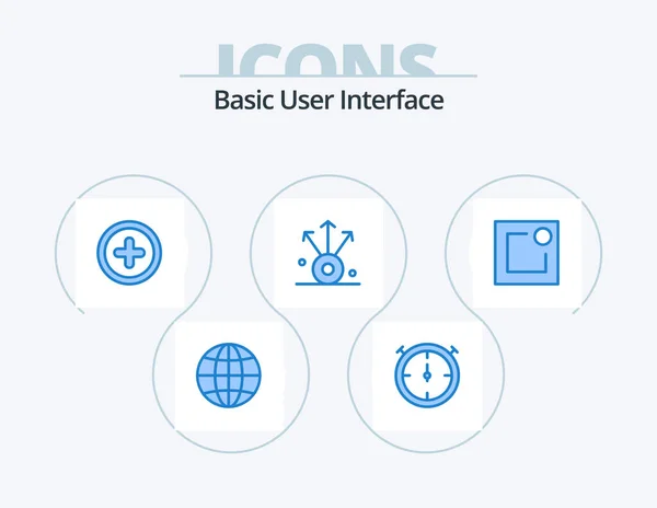 Basic Blue Icon Pack Icon Design Connection Notice — Stockový vektor