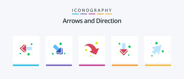 Arrow Flat Icon Pack Including Right Right Arrow Creative Icons — Stok Vektör