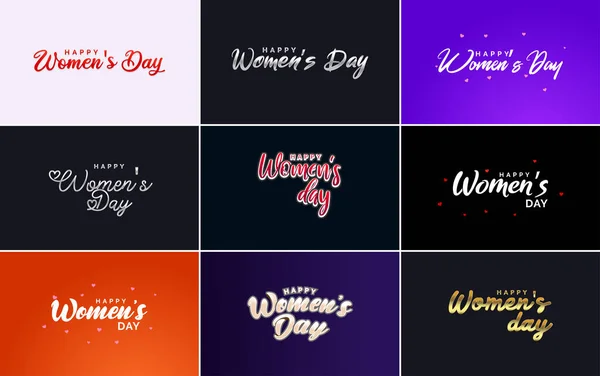 Аннотация Happy Women Day Logo Love Vector Logo Design Shades — стоковый вектор
