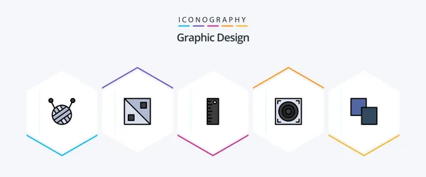 Design Filledline Icon Pack Including Speaker Layers — стоковый вектор