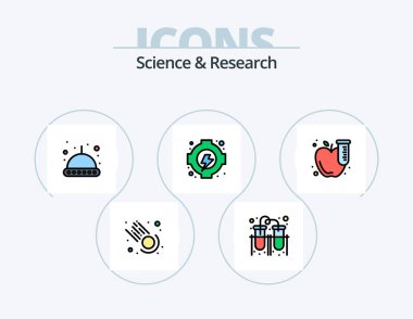 Science Line Filled Icon Pack 5 Icon Design. idea. science. water. electricity. science