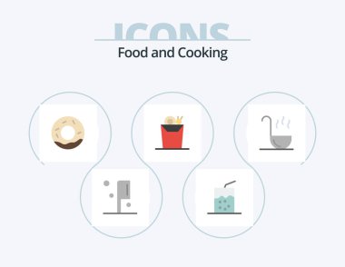 Food Flat Icon Pack 5 Icon Design. . . food. spoon. kitchen