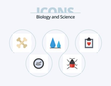 Biology Flat Icon Pack 5 Icon Design. . medical. lab. cardiogram. lab