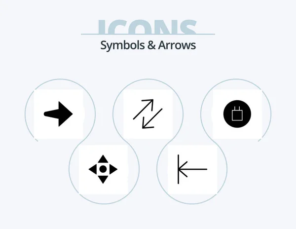 Symbols Arrows Glyph Icon Pack Icon Design Arrow Beliefs — Vetor de Stock