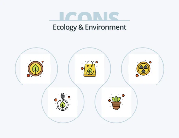 Ecology Environment Line Filled Icon Pack Icon Design Nature Water — Wektor stockowy