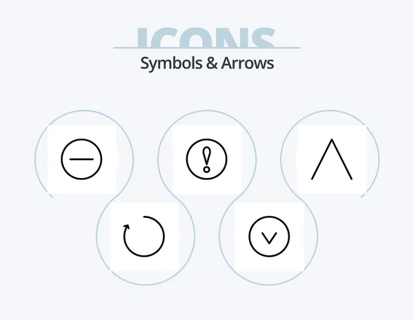 Symbols Arrows Line Icon Pack Icon Design Arrow Info — Stockový vektor