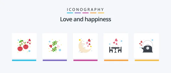Love Flat Icon Pack Including Romantic Dinner Date Date Romantic — Archivo Imágenes Vectoriales