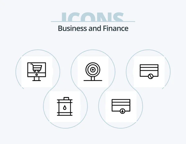 Finance Line Icon Pack Icon Design Finance Finance Business Finance — Vector de stock