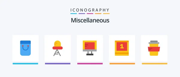 Miscellaneous Flat Icon Pack Including Study Study Glass Education Creative — Stockový vektor