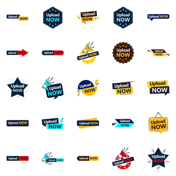 Customizable Vector Designs Upload Now Bundle Perfect Advertising — Wektor stockowy