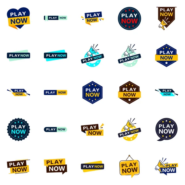 Grab Customers Attention Our Pack Play Now Banners — Stockvector