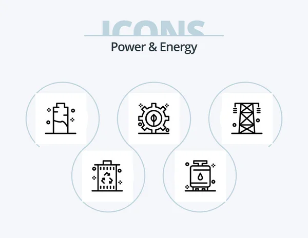Power Energy Line Icon Pack Icon Design Power Energy Power — Stockvector