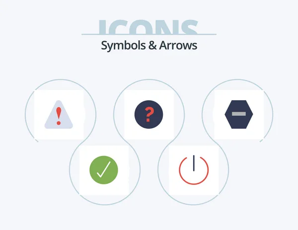 Symbols Arrows Flat Icon Pack Icon Design Stop Triangle Denied — Wektor stockowy