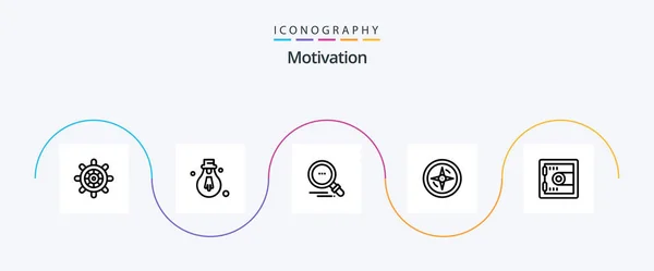 Motivation Line Icon Pack Including Motivation Motivation Locker — Image vectorielle