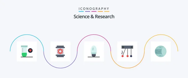 Science Flat Icon Pack Including Space Candle Science Space — Stok Vektör