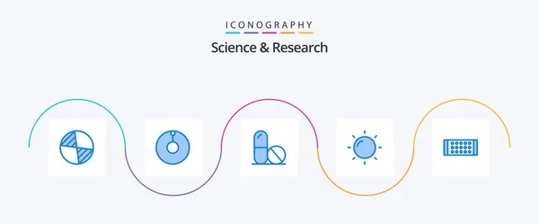 Science Blue Icon Pack Including Helios Strip — Image vectorielle