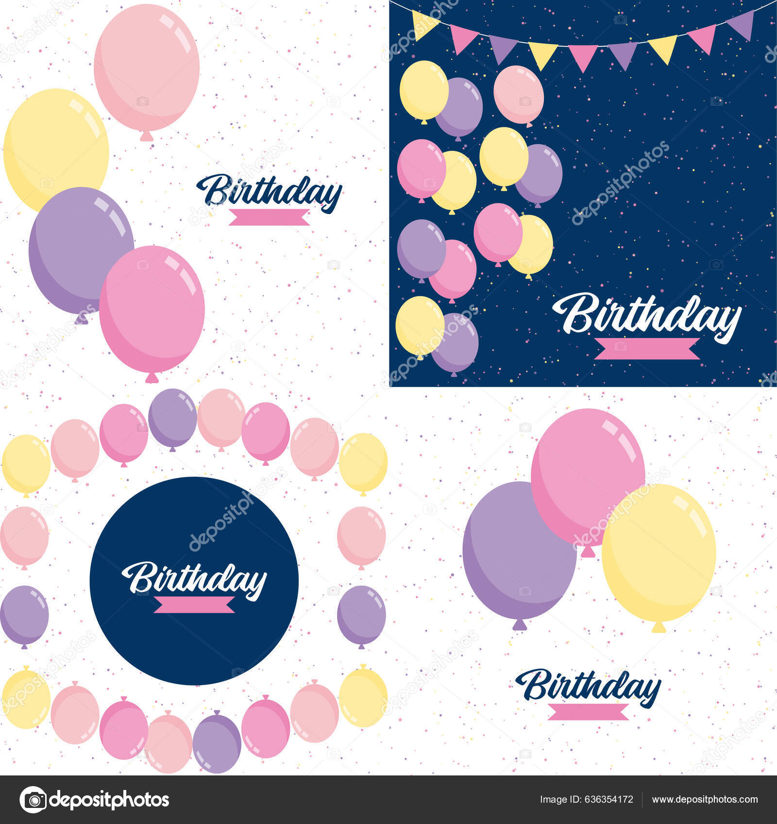 Happy Birthday Bold Geometric Font Pattern Birthday Candles Background 