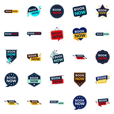 Grab Customers Attention with Our Pack of 25 Book Now Banners