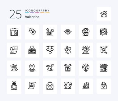Valentine 25 Line icon pack including men. day. tag. valentines. offer