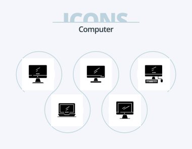 Computer Glyph Icon Pack 5 Icon Design. . imac.