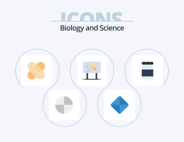 Biology Flat Icon Pack 5 Icon Design. . . biochemistry. flask. pencil