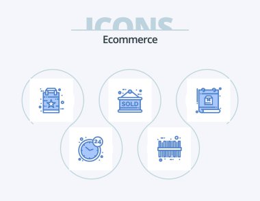 Etrade Blue Icon Pack 5 Simge Tasarımı. Gün. Müsait değil. Çanta. Satıldı işareti. imzala