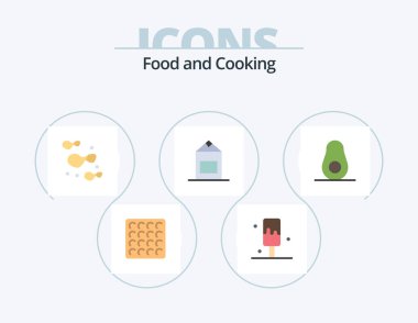 Food Flat Simgesi 5 Simge Tasarımı. - Evet. - Evet. Patates. Meyve. avokado