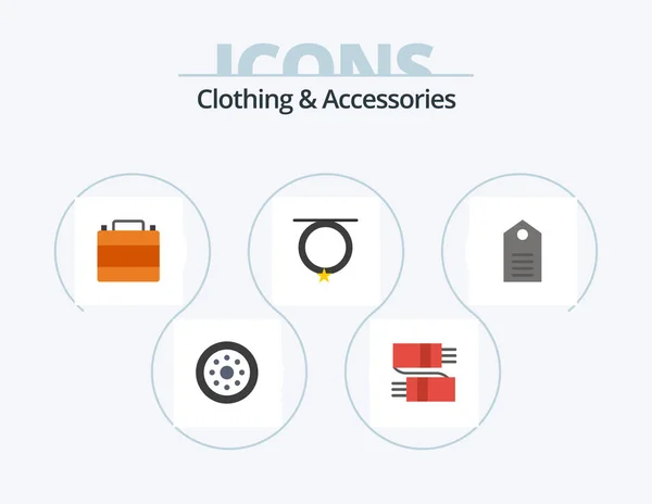 Clothing Accessories Flat Icon Pack Icon Design Clothes Fashion Accessories — Stockvector