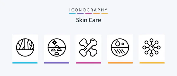 Skin Line Icon Pack Including Bleeding Omega Capsules Hematology Omega — Vetor de Stock