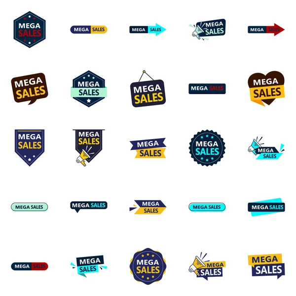 Mega Sale Versatile Vector Banners All Your Marketing Campaigns — Archivo Imágenes Vectoriales