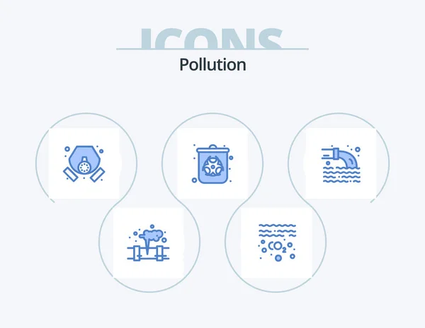污染蓝色图标包5图标设计 — 图库矢量图片