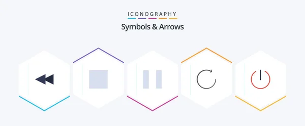 Symbols Arrows Flat Icon Pack Including Switch — Διανυσματικό Αρχείο