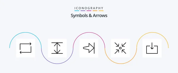Symbols Arrows Line Icon Pack Including Arrow Enter — Wektor stockowy