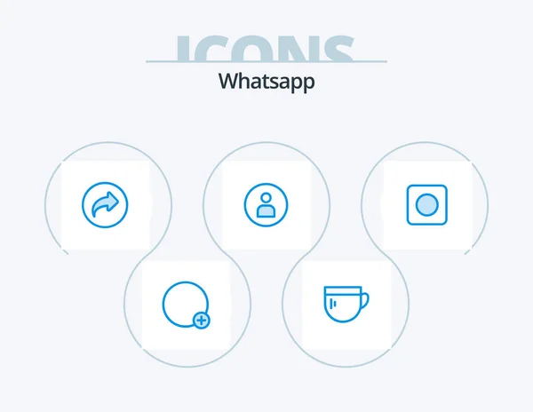 Whatsapp Blue Icon Pack Icon Design Browser Basic Basic Man — Vettoriale Stock