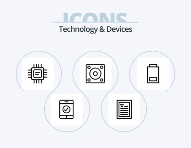 Devices Line Icon Pack 5 Icon Design. . . radio. touch. power