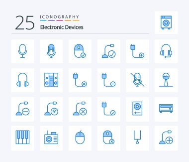 Devices 25 Blue Color icon pack including headset. hardware. devices. devices. computers