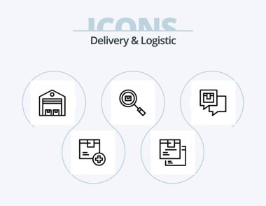 Delivery And Logistic Line Icon Pack 5 Icon Design. product. hr. shipping. product. goods