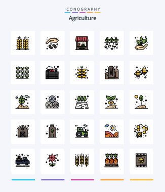 Creative Agriculture 25 Line FIlled icon pack  Such As plant. grower. seed. agriculture. storehouse